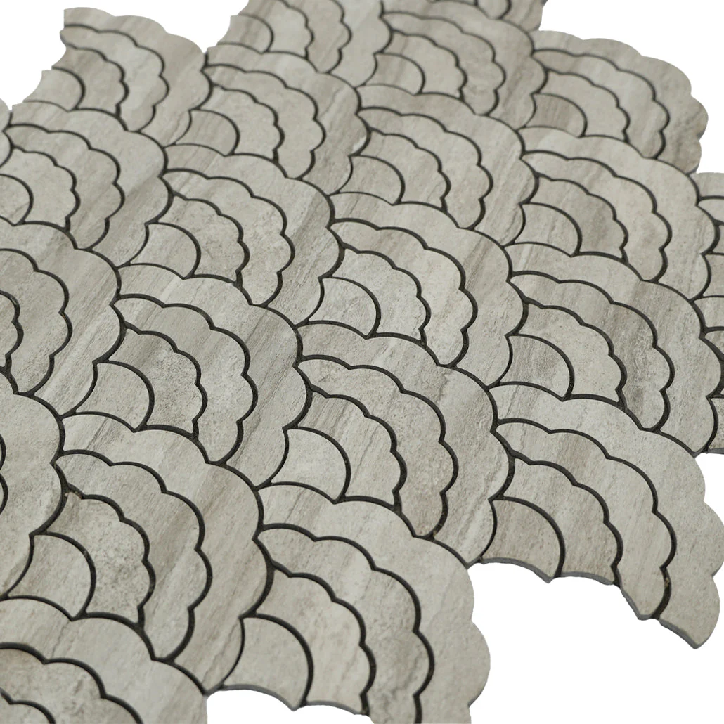 Crédence adhésive | Éventail Gris | 26,8×28,1 cm - Image 8