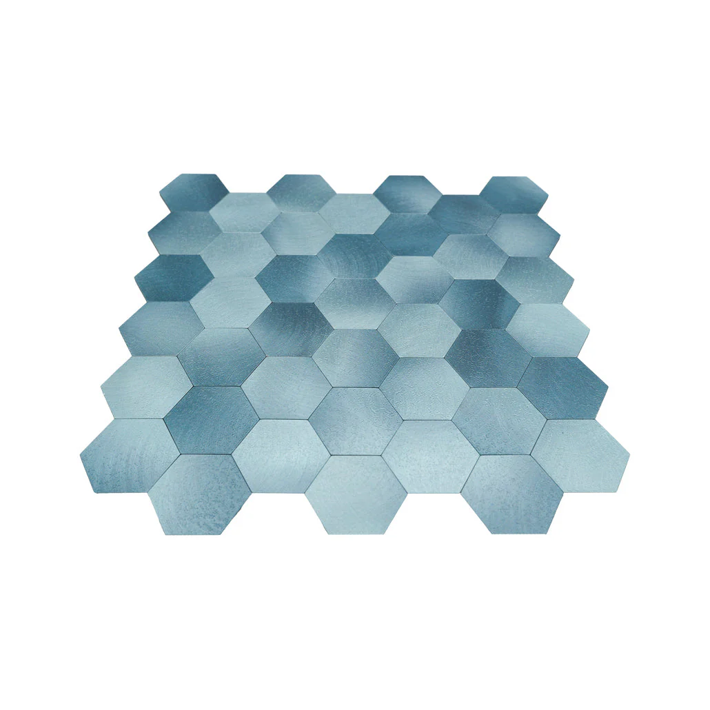 Crédence adhésive | Hexagone Bleu | 28,8×29,2 cm - Image 4