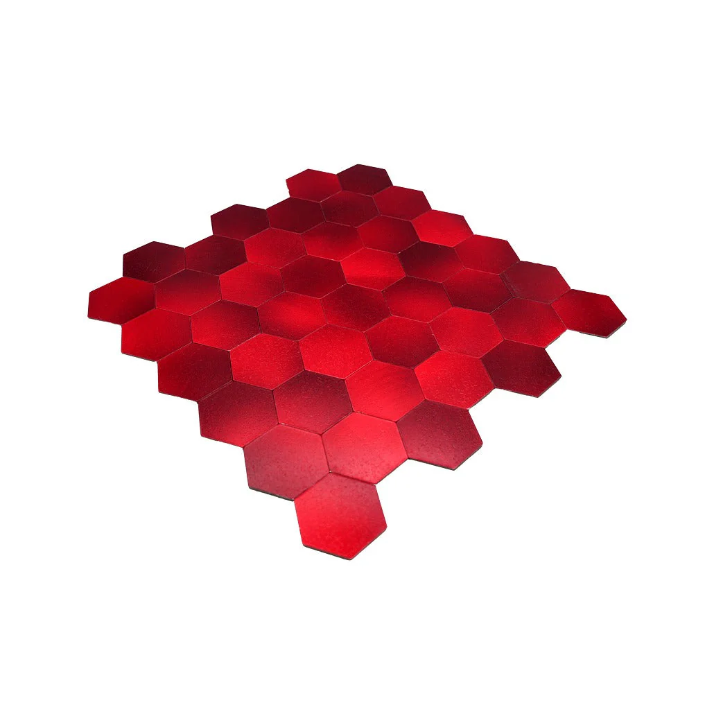 Crédence adhésive | Hexagone Rouge | 28,8×29,2 cm - Image 6