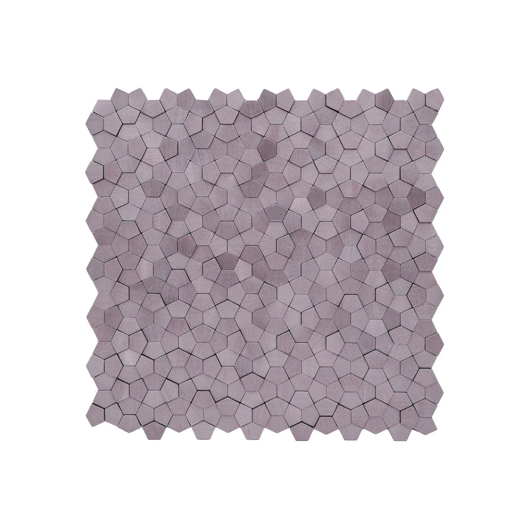 Crédence adhésive | Pentagone 3D Rose | 28,2×28,2 cm - Image 2