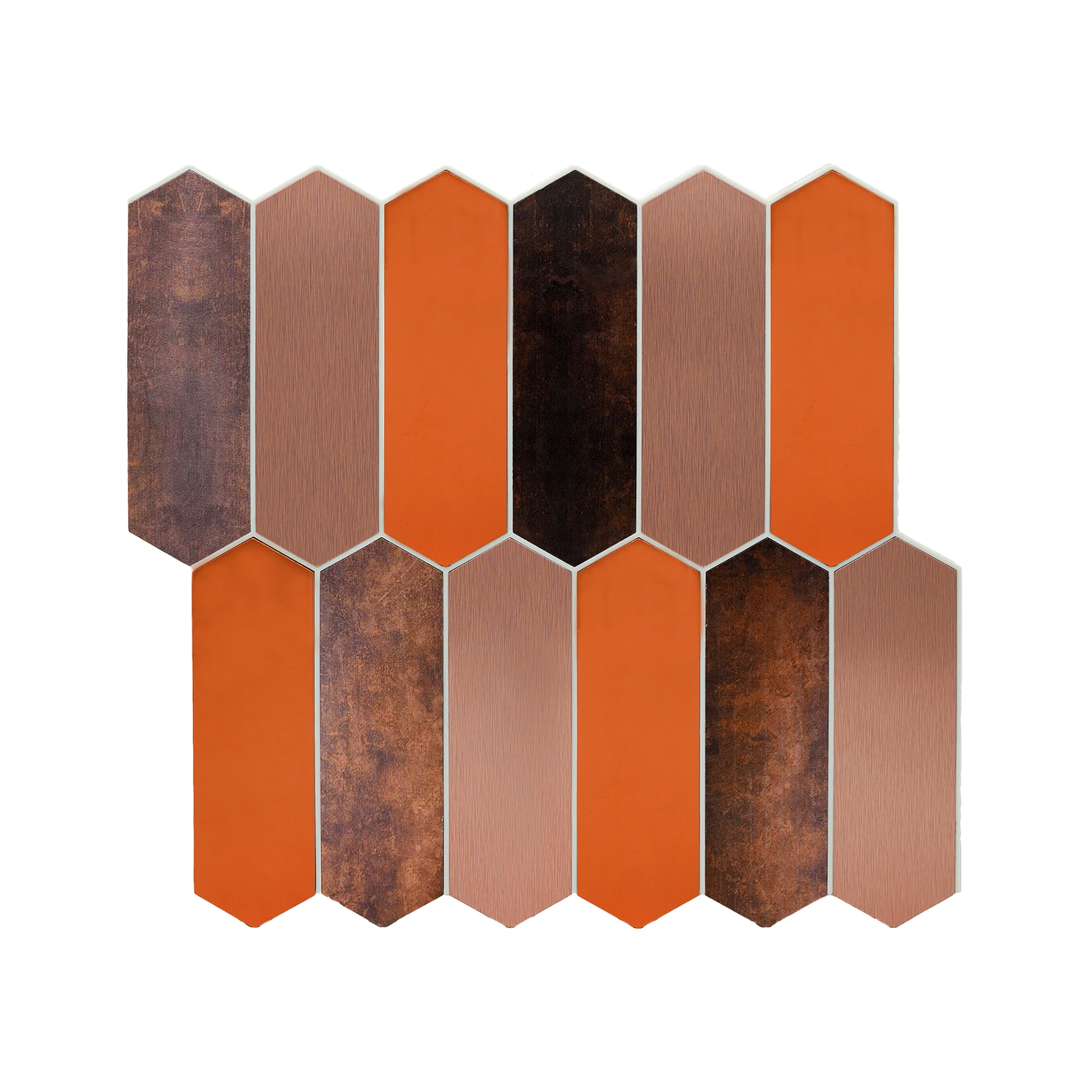 Crédence adhésive | Picket Brun | 28,2×27,3 cm - Image 2
