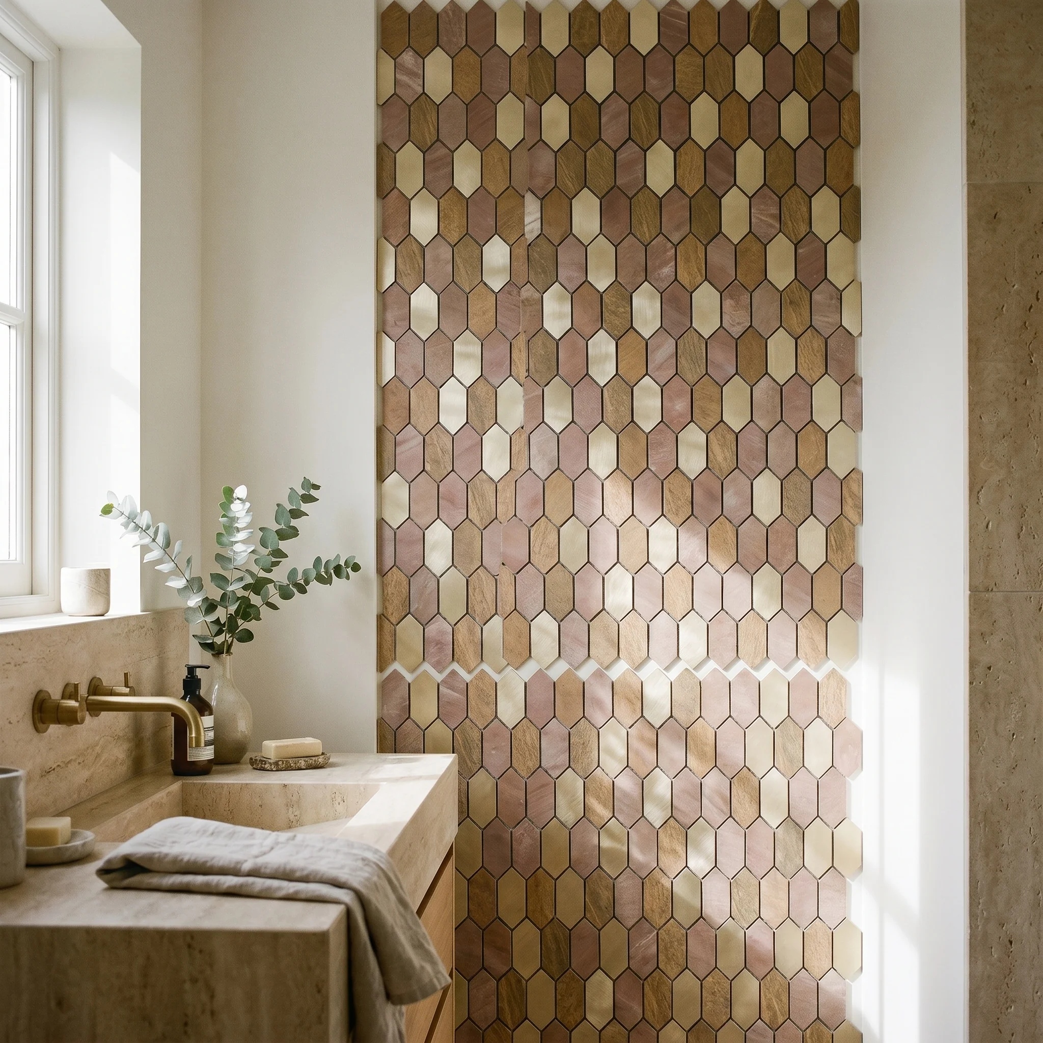 Crédence adhésive | Picket Champagne | 30×30 cm - Image 5
