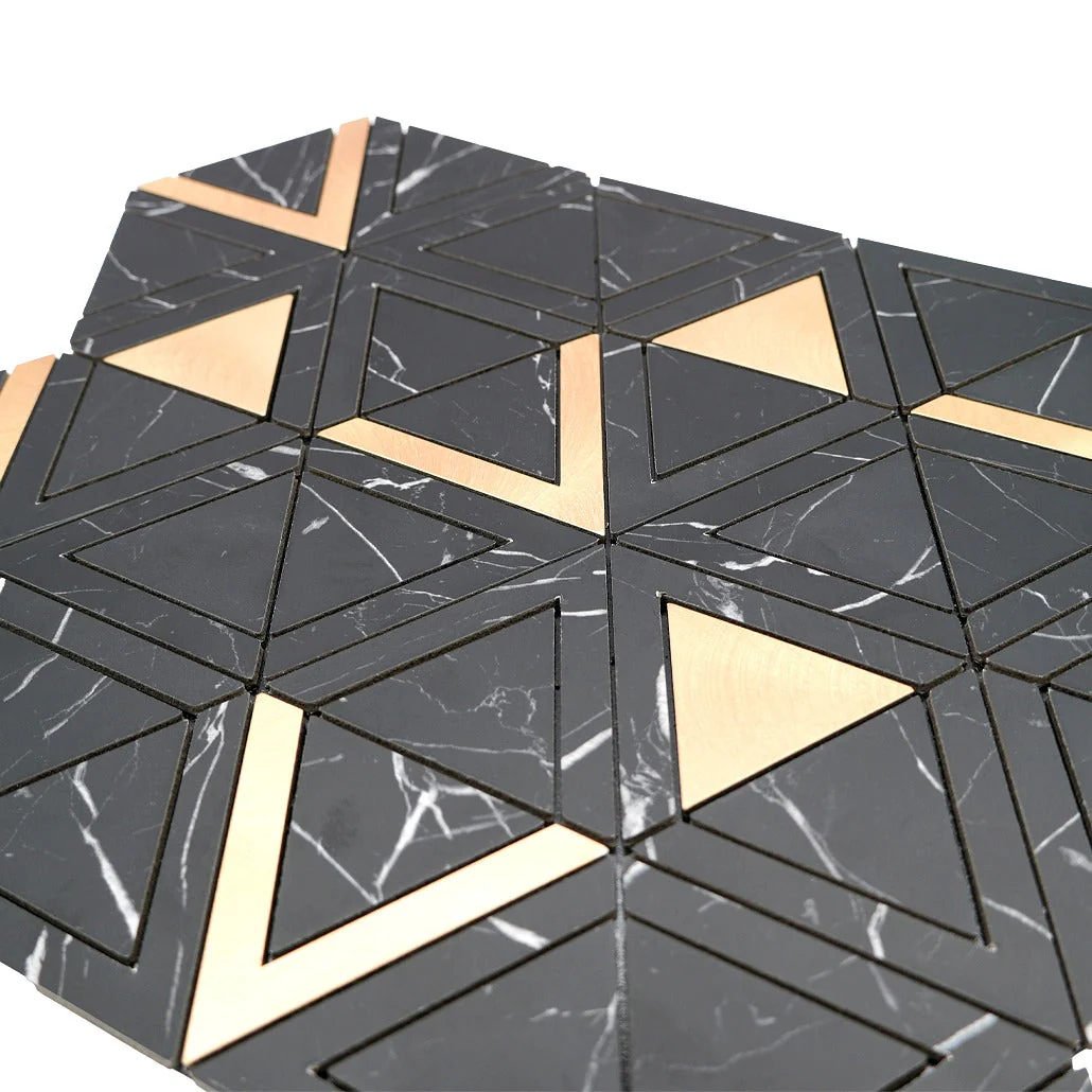 Crédence adhésive | Triangle Noir Or | 28,7×33,1 cm - Image 8