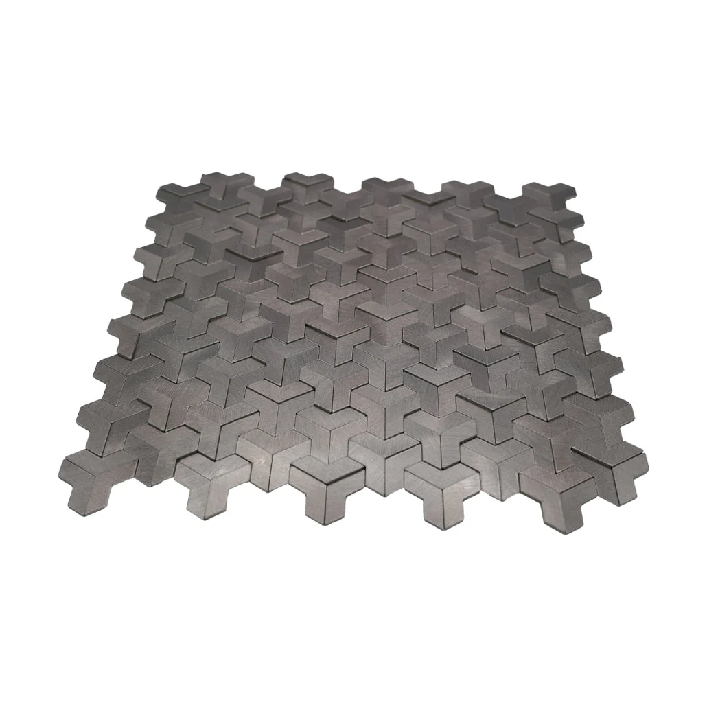 Crédence adhésive | Trifold 3D Anthracite | 30,3×28 cm - Image 4