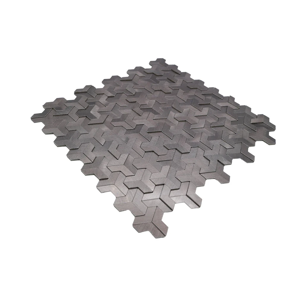 Crédence adhésive | Trifold 3D Anthracite | 30,3×28 cm - Image 6