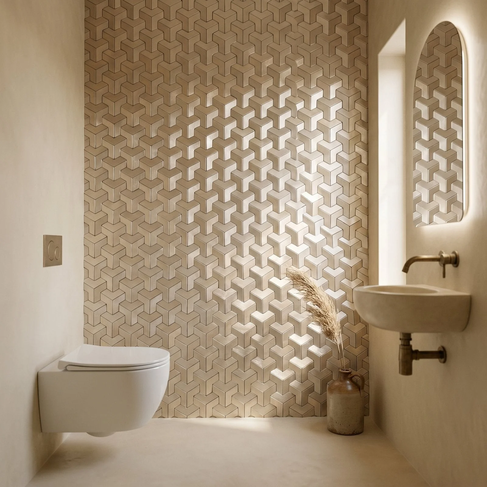 Crédence adhésive | Trifold 3D Naturel | 30,3×28 cm - Image 5
