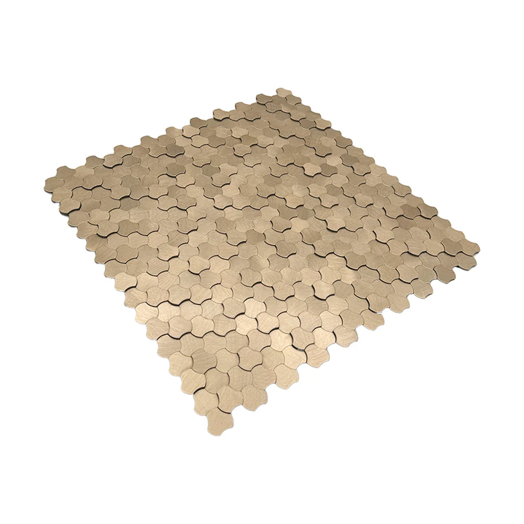 Crédence adhésive | Trilobé 3D Champagne | 30,5×29,6 cm - Image 6