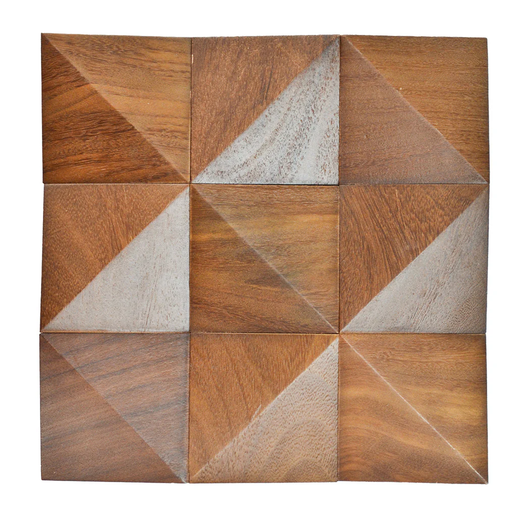 Panneau Bois Décoratif Mural | Cumaru Deep | 30×30 cm - Image 2