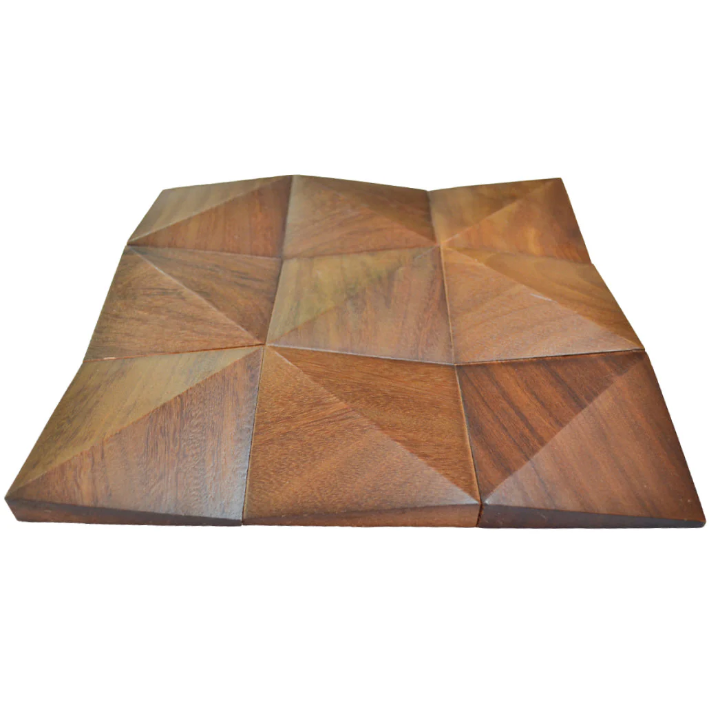 Panneau Bois Décoratif Mural | Cumaru Deep | 30×30 cm - Image 6