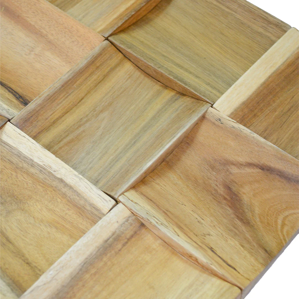 Panneau Bois Décoratif Mural | Teck Intemporel | 30×30 cm - Image 8