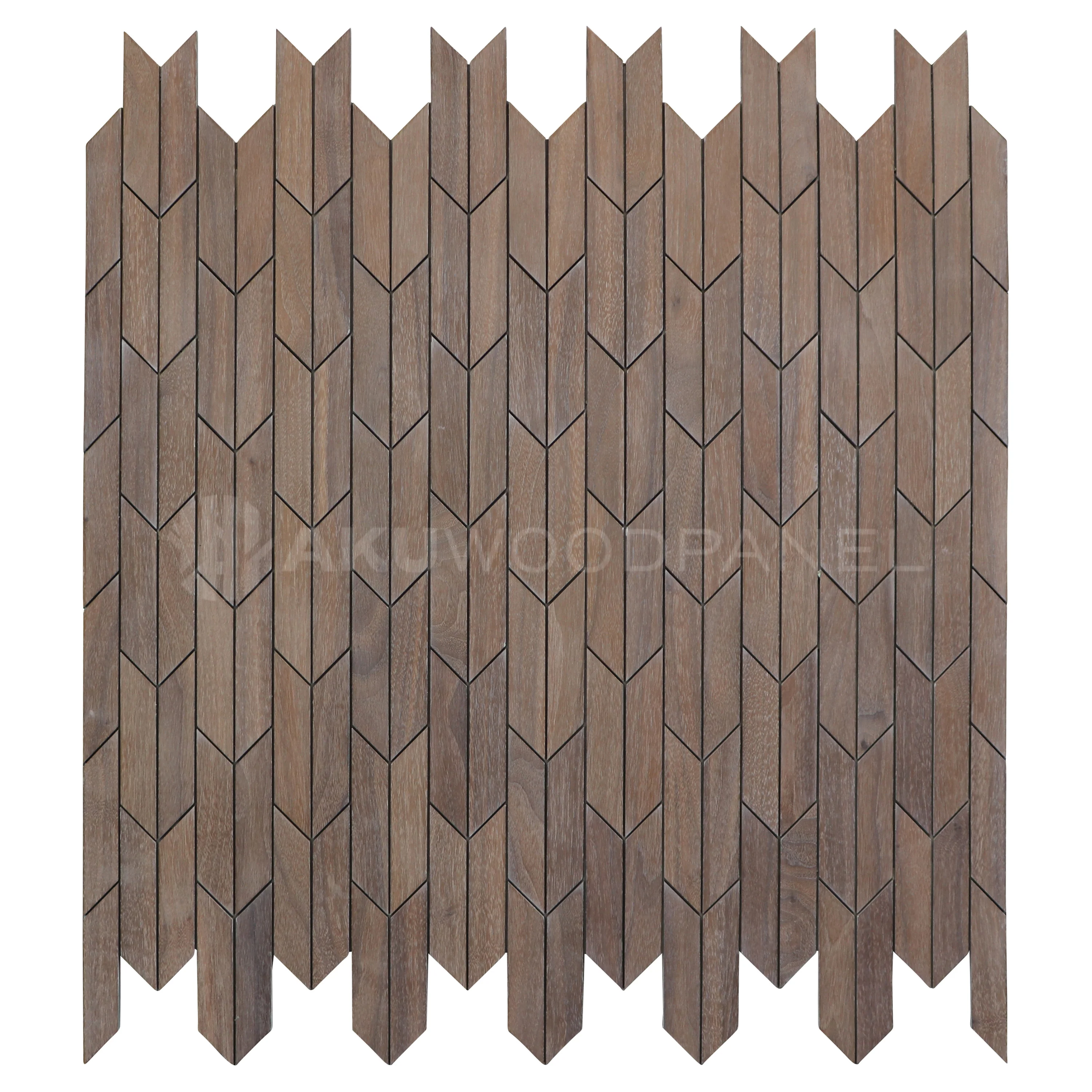 Panneau Mural Déco | Crimson – Blanc Perle | 60×60 cm | Noyer Américain | Fait main | Panneau 3D