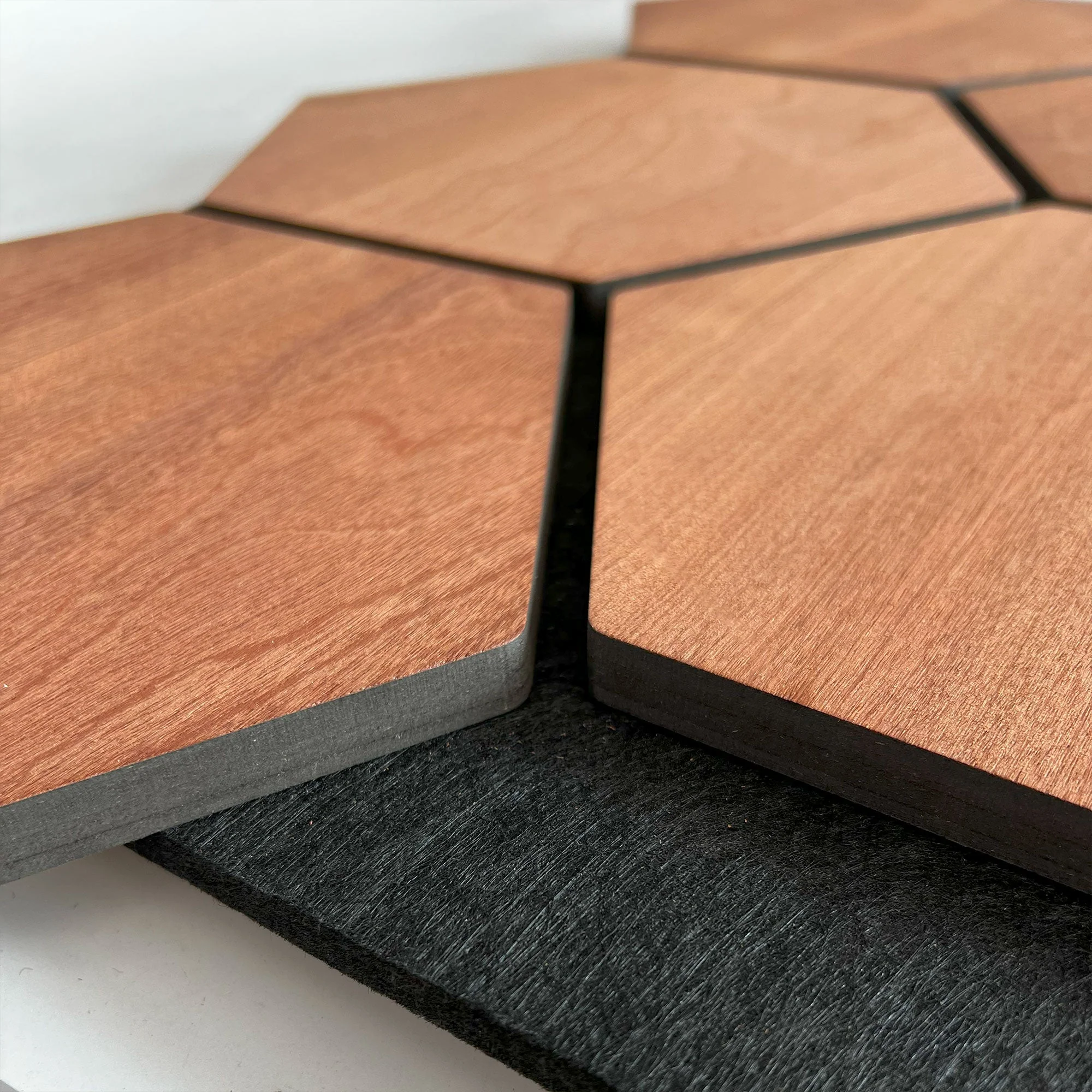 Panneau Mural Hexagonal | Chêne Fumé 81 cm | Acoustique - Image 9