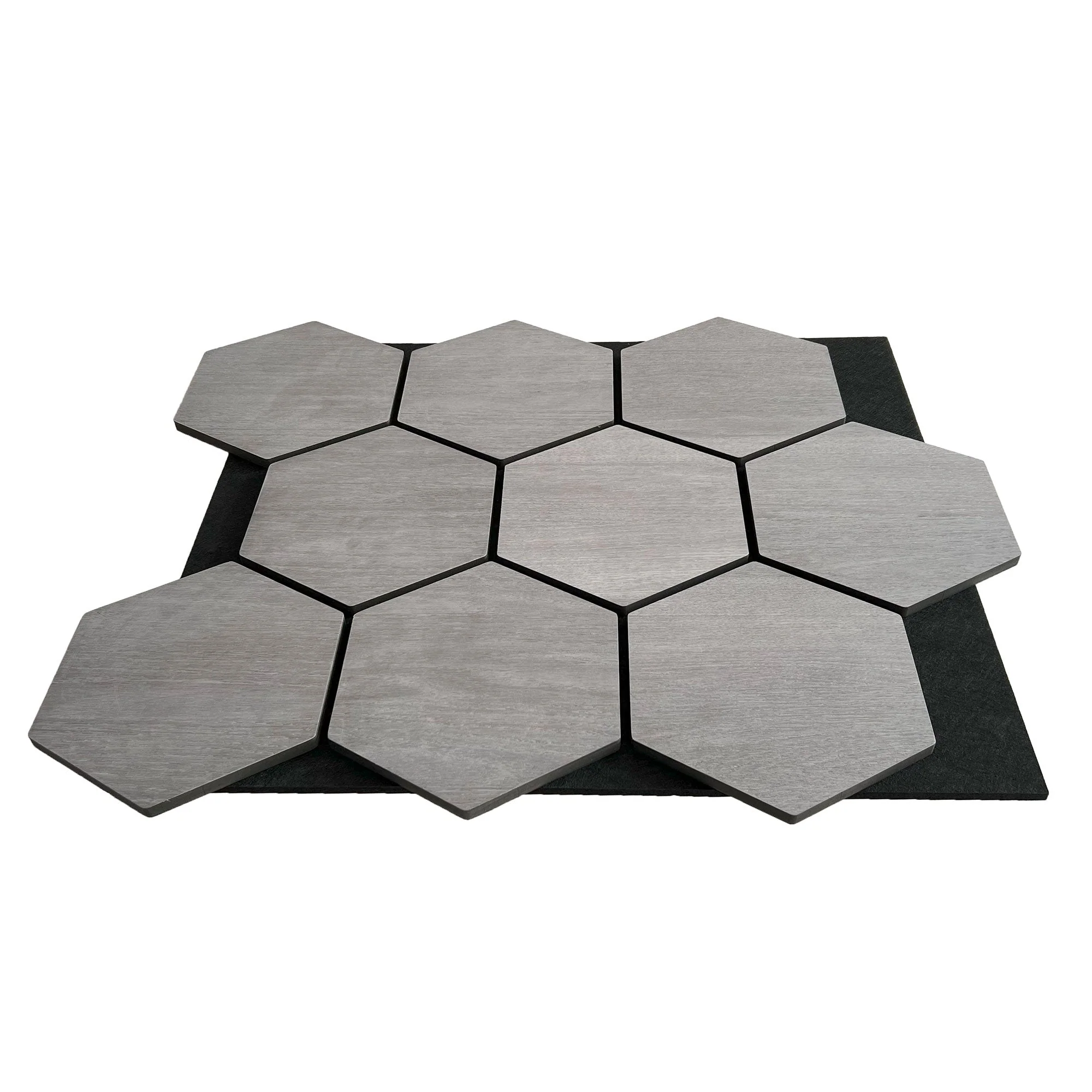 Panneau Mural Hexagonal | Noyer Gris 81 cm | Acoustique - Image 6