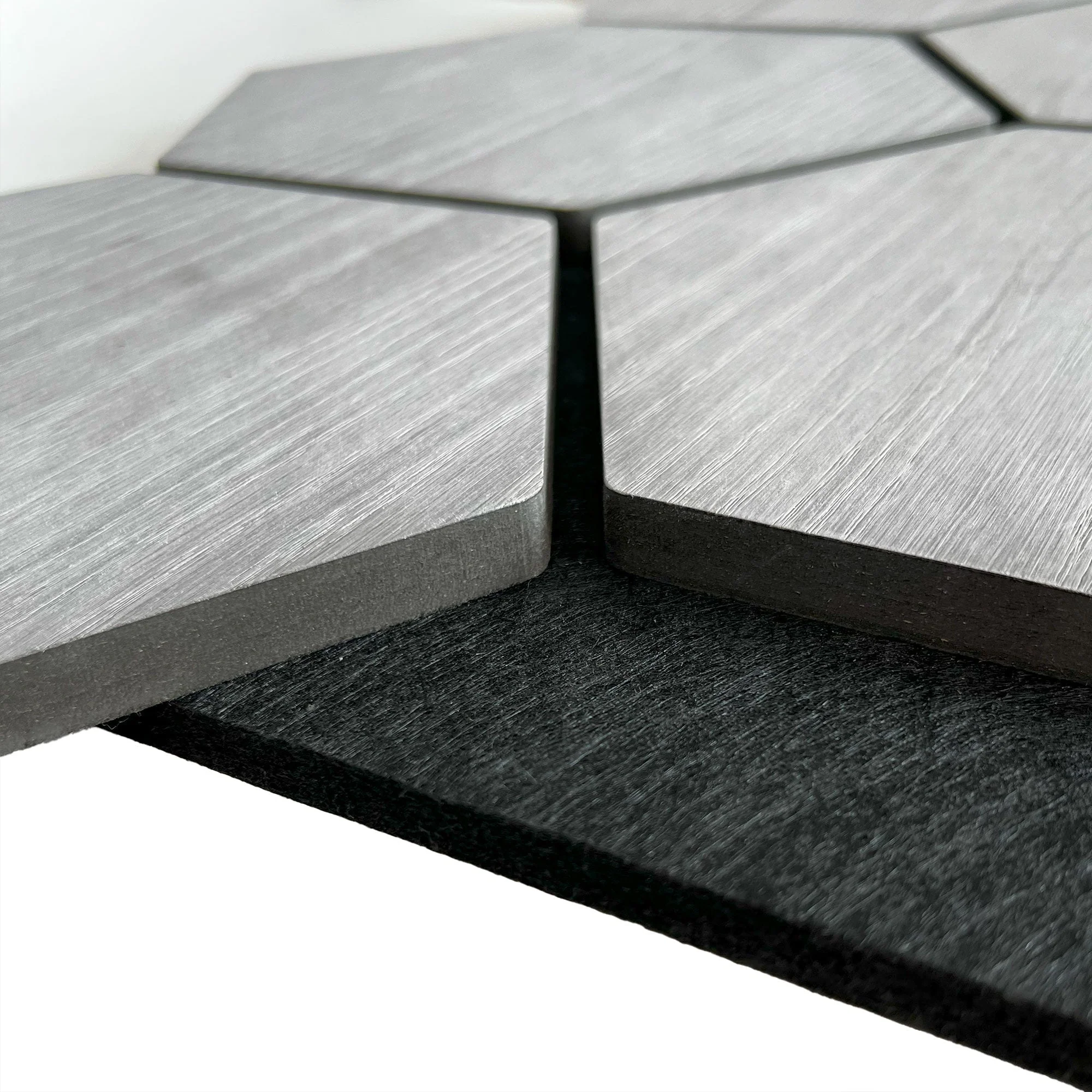 Panneau Mural Hexagonal | Noyer Gris 81 cm | Acoustique - Image 9